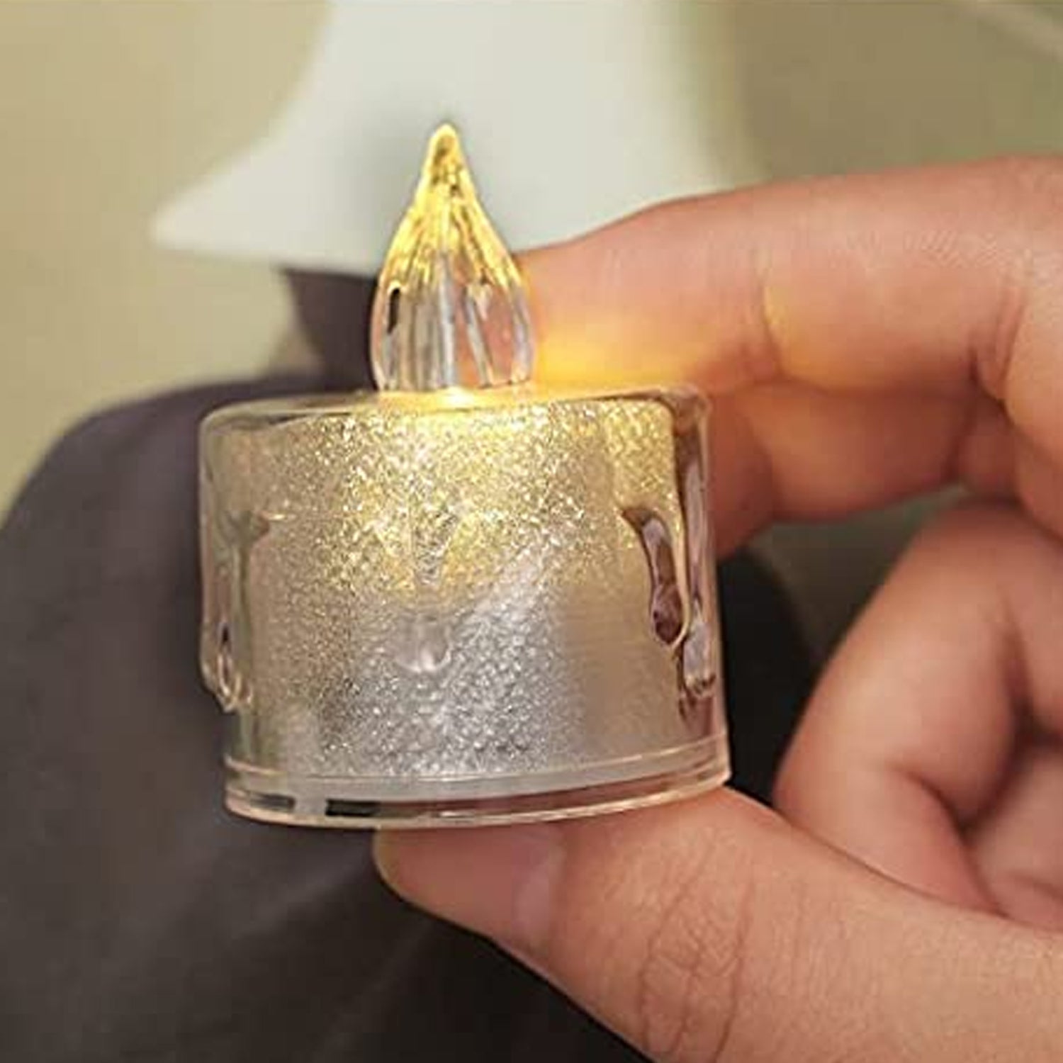 12 Pcs Flameless and Smokeless Decorative Acrylic Candles Transparent Led Tea Light Candle for Gifting, House, Diwali, Christmas, Festival, Events Decor Candles 12 Pcs Flameless and Smokeless Decorative Acrylic Candles Transparent Led Tea Light Candle for Gifting, House, Diwali, Christmas, Festival, Events Decor Candles